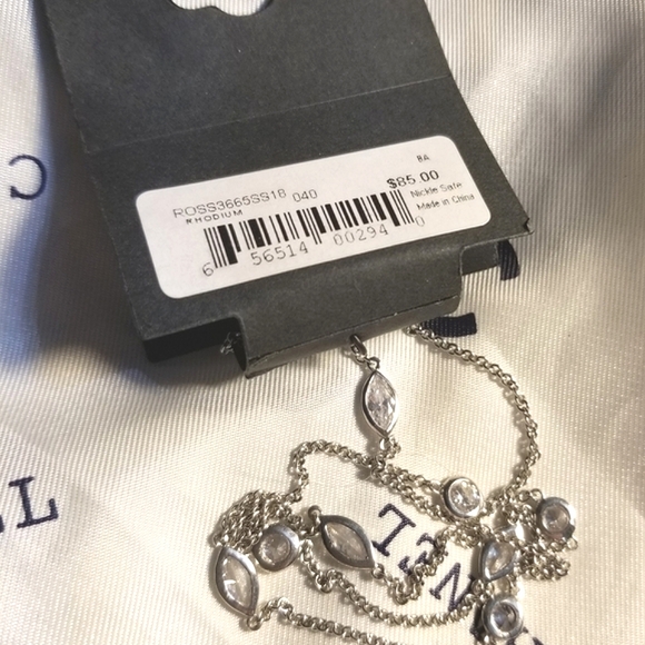 LAUNDRY by Shelli Segal STERLING Crystal Necklace - Picture 3 of 7